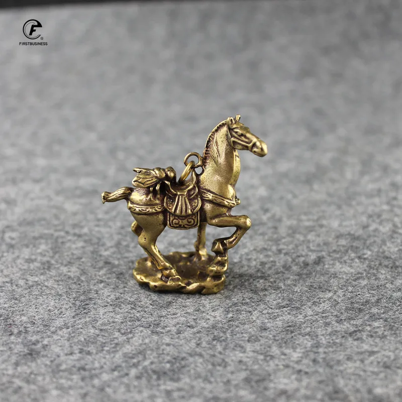 

Pure Brass Chinese Zodiac Horse Cicada Lucky Feng Shui Antique Ornament Small Animal Statue Miniatures Figurines Home Decoration