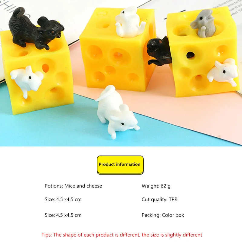 мышки в сыре Смешные мыши и сыры сжимаемые пальцы игрушки против стресса слизи