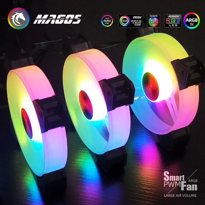 Кулер для чехла COOLMOON 12 см RGB 120 мм кулер ПК ШИМ умный контроль температуры 1700 ОБ/мин