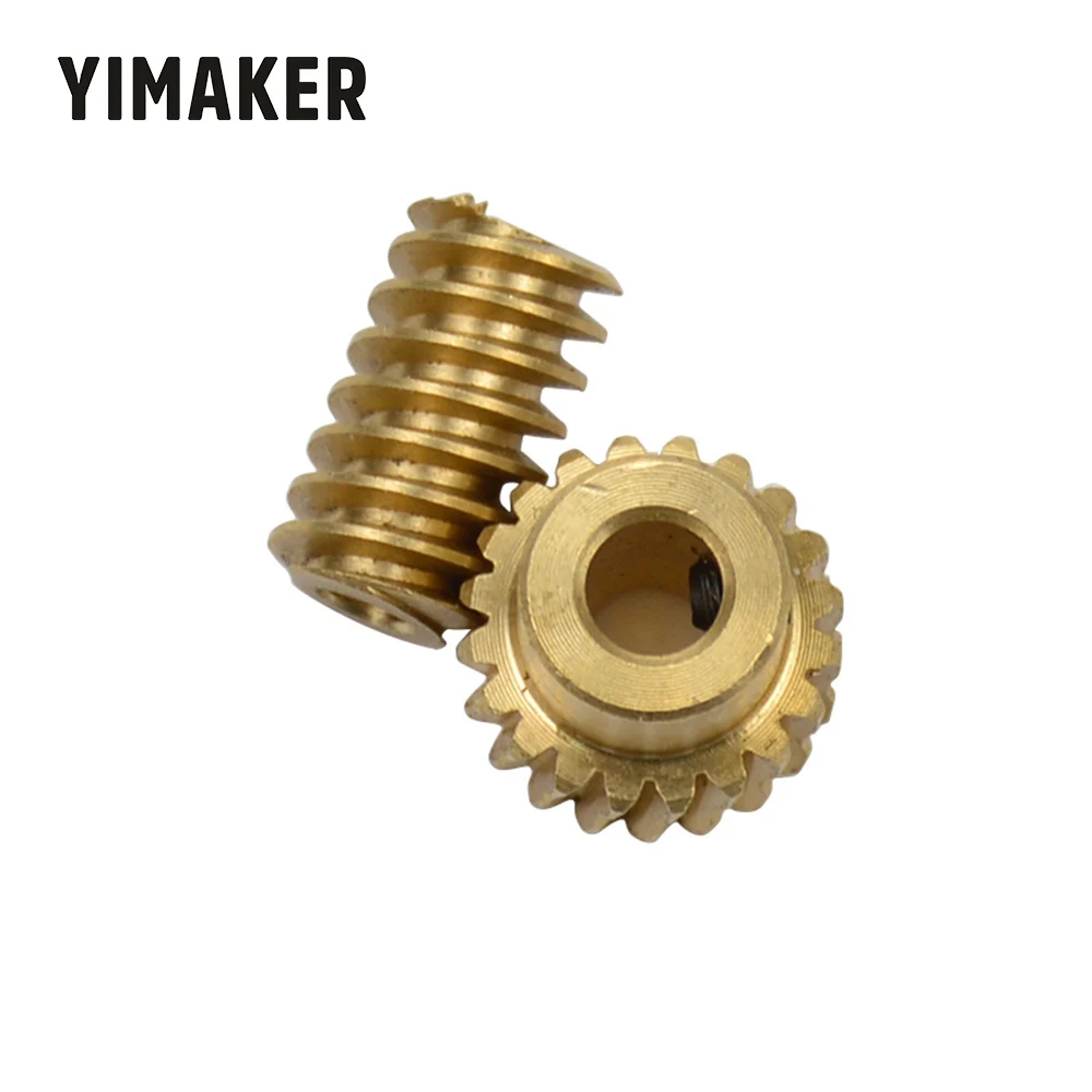 YIMAKER 1 пара 0,5 модульный Малый коэффициент уменьшения 1:10 выход двигателя медный червячный редуктор для DIY
