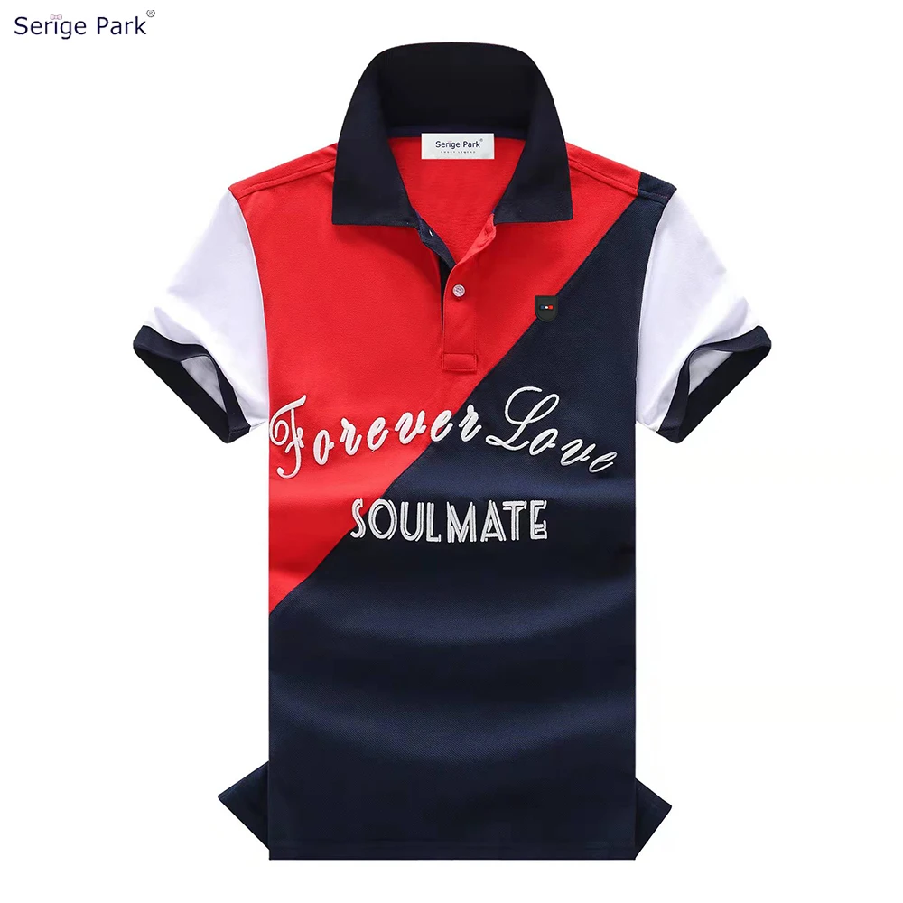 

2021 Men's serige park polo shirt for classical conbination design fashion classical shirt polos for ma france luxy brand style