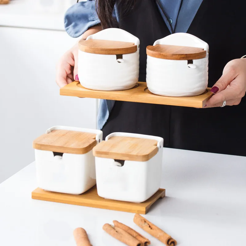 Европейский Креативный керамический флип-бачок для приправ контейнер хранения