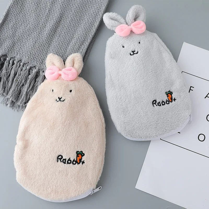 Мультяшная бутылка для горячей воды взрывобезопасная плюшевая теплая сумка