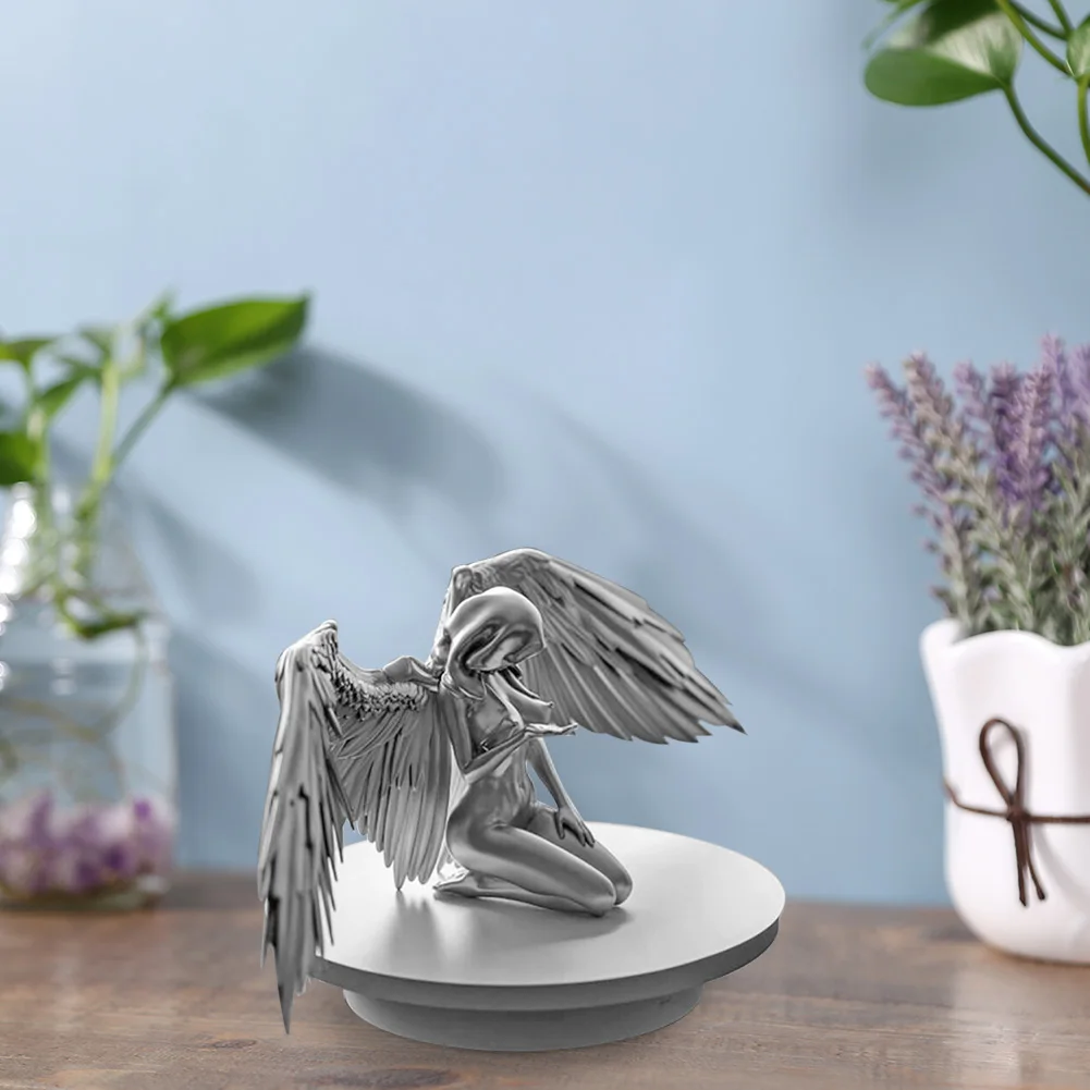 Статуэтка на коленях с ангелом уличное украшение полимерный Декор для дома