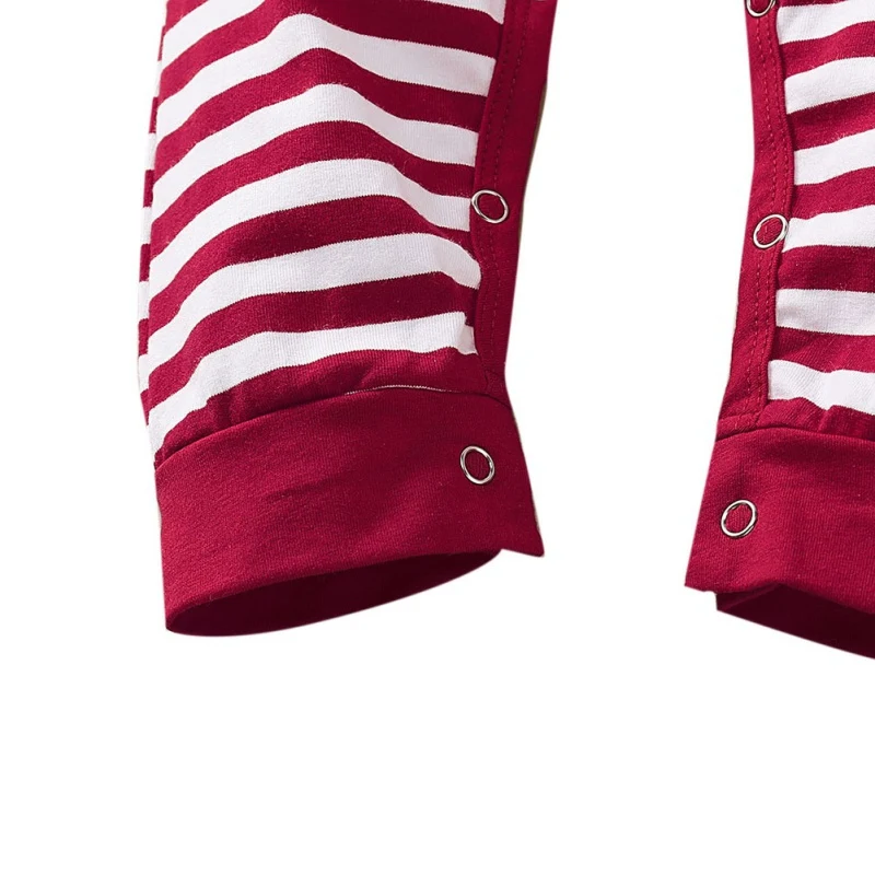 Детские Рождественские костюмы Осенний комбинезон с длинными рукавами для