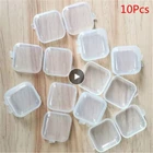 10 шт., пластиковые прозрачные коробки для хранения таблеток