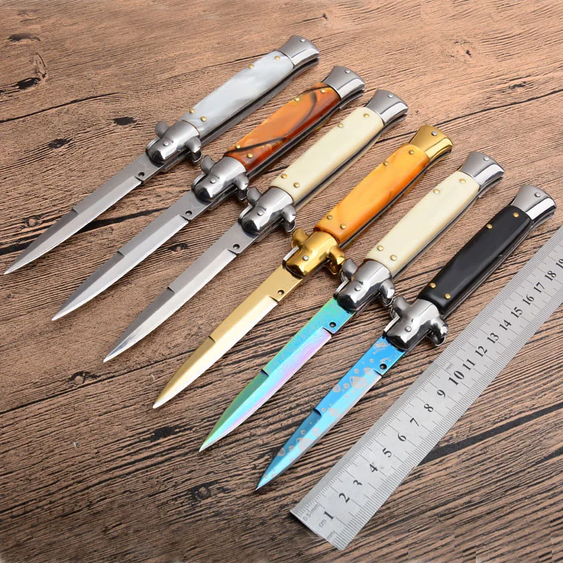 Складной нож тактический карманный клинок из стали 440с с зеркальным лезвием и