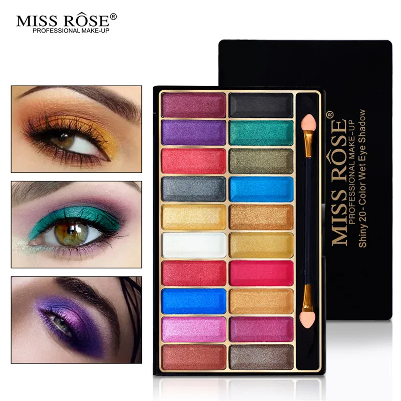 Miss Rose 15/20/48 Цвет палитра теней для век макияж Палитра яркие матовые мерцающие тени Цвет Фул тени для век макияж Косметические с кистью