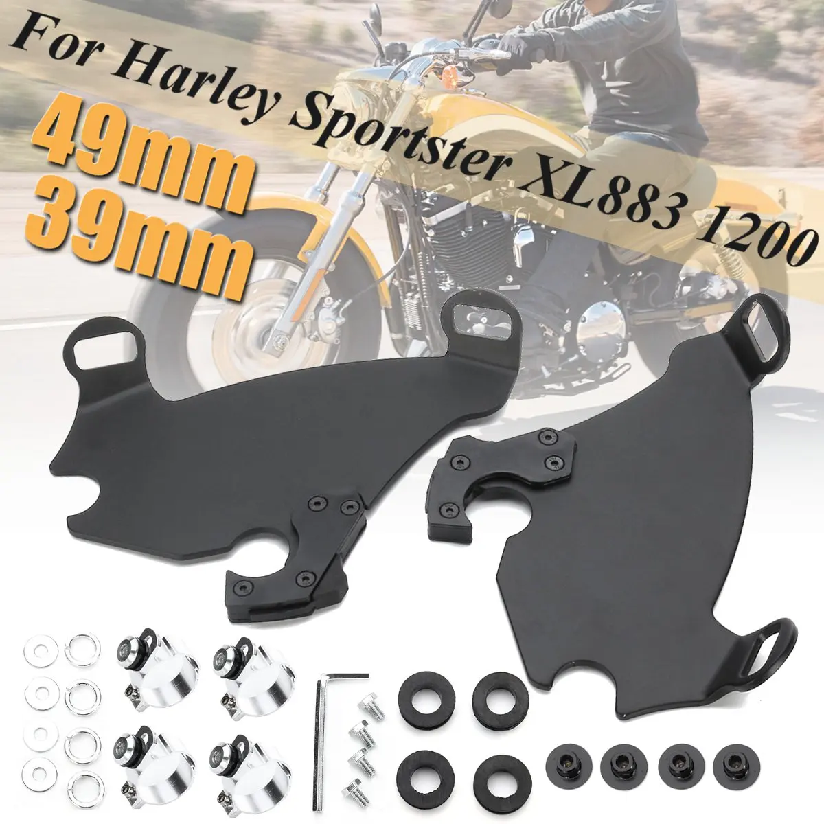 

39 мм/49 мм мотоциклетная фара полный обтекатель триггерный замок монтажные комплекты для Harley мотоцикла Sportster XL883 1200