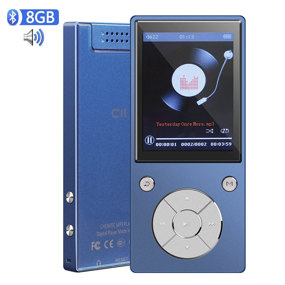 HIFI музыкальный MP4 плеер без потерь с Bluetooth HD экран2. 4 дюйма встроенный динамик 16G MP4 музыкальный плеер sd-карта до 128G