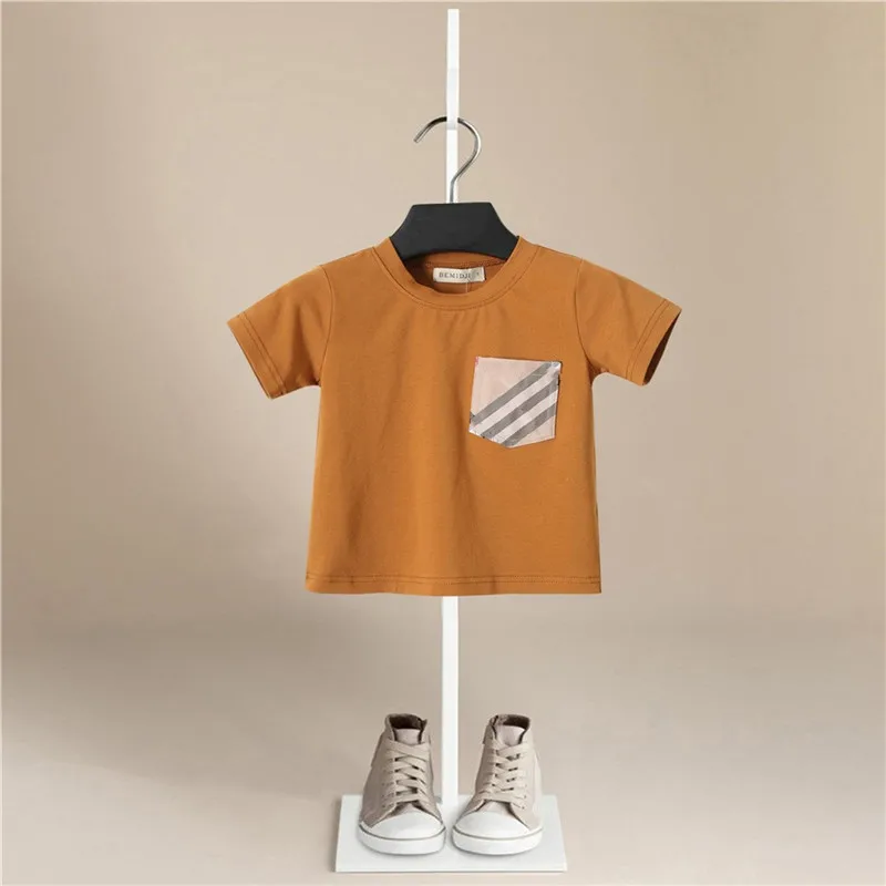 Новинка 2020 летняя футболка для мальчиков модная детская в полоску хлопковая с