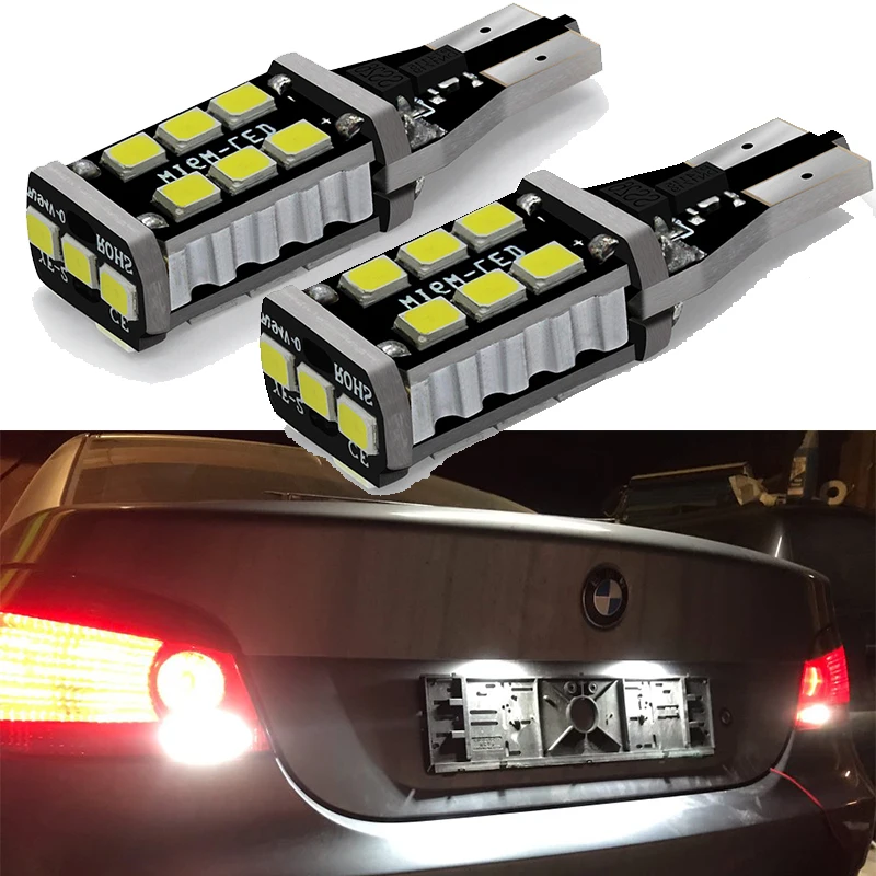2x W16W T15 Canbus OBC Error Free светодиодный Автомобильная резервная копия светильник для BMW