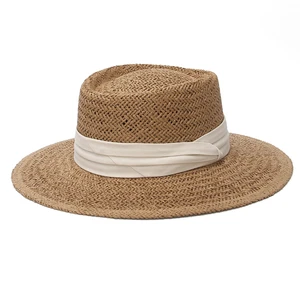Women hats for summer Outdoor Spring Summer Ring Top Hat Sun Protection Beach Flat Top Straw Hats Womens Summer Hats