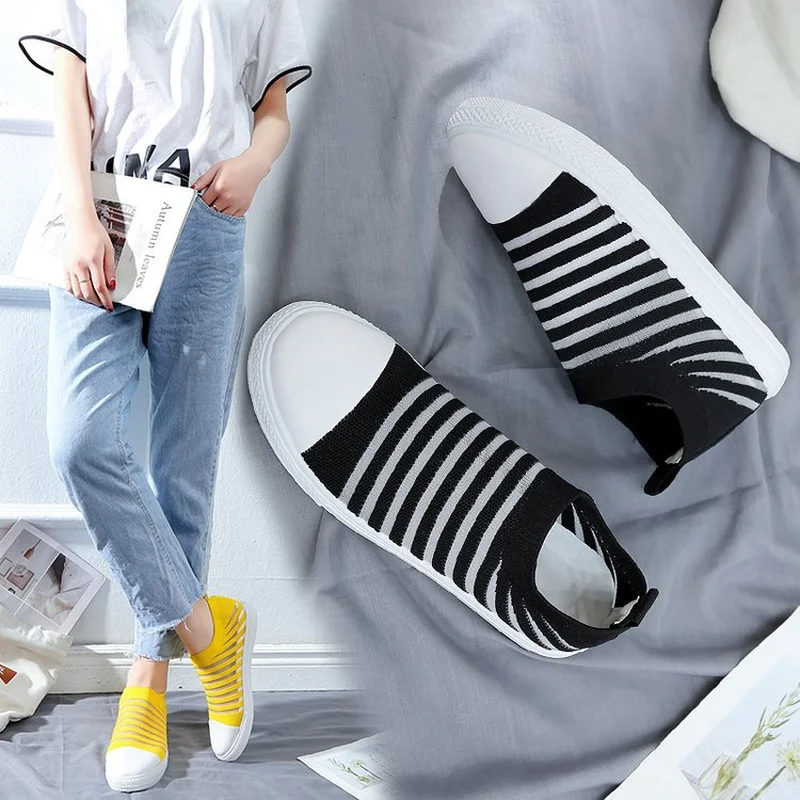 Женские кроссовки коллекция 2019 года сезон лето осень эластичные носки сетчатая