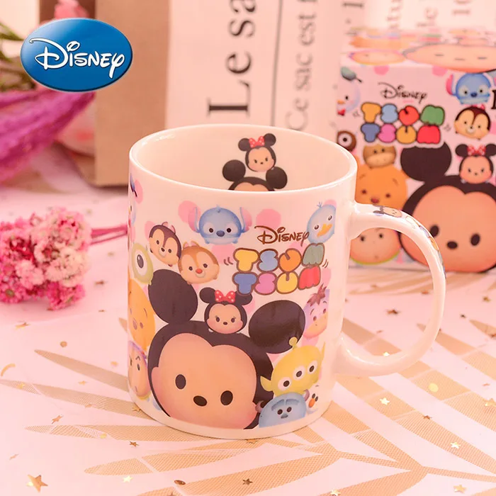 

Disney Mickey Mouse Minnie Cartoon Ceramic Mug Summer Drinking Cup Breakfast Milk Cup Coffee Cup Afternoon Tea Flower Tea Cup