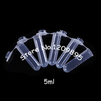 50pcspack 5ml 1253mm polypropylenepp plastic centrifuge tube ep attached cap round bottom free shipping