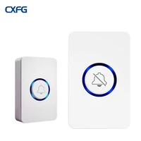 cxfg smart wireless doorbell 433mhz smart alarm doorbell 120m long distance multiple welcome songs security system doorbell