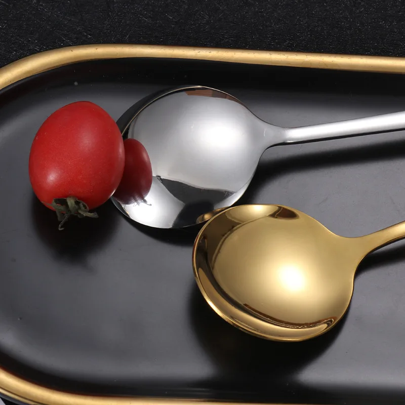 Набор столовых приборов из нержавеющей стали 4 шт./компл. Золотая посуда нож ложка