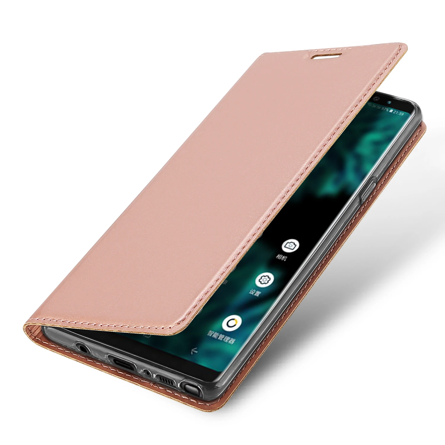 DUX DUCIS Флип кожаный чехол для samsung Galaxy Note 10 9 Подставка Книга Бумажник чехол для samsung Note9 S8 S9 S10 Plus 5G телефон Coque - Цвет: Rose Gold