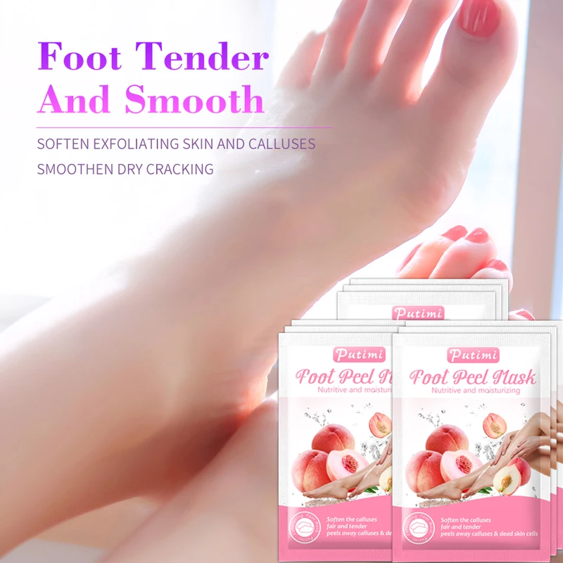 

2pair Aloe Moisturizing Foot Mask Exfoliation Whitening Remove Dead Skin Feet Mask Socks for Pedicure Foot Care Foot Patch