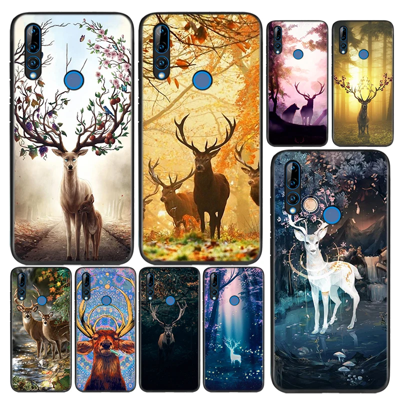 

Silicone Cover Animal Deer Art For Huawei Honor 9 9X 9N 8S 8C 8X 8A V9 8 7S 7A 7C Pro lite Prime Play 3E Phone Case