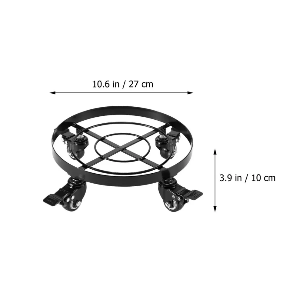 

1PC Universal Wheel Moving Flower Stand Foot Bath Wooden Wheel (Black)