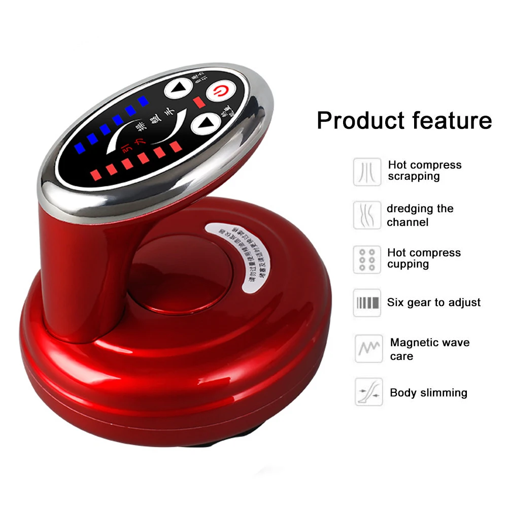 

Electric Cupping Massager Display Vacuum Suction Cup Scraper Meridian Method Suction Cup Infrared Heating Fat Burning Slimming