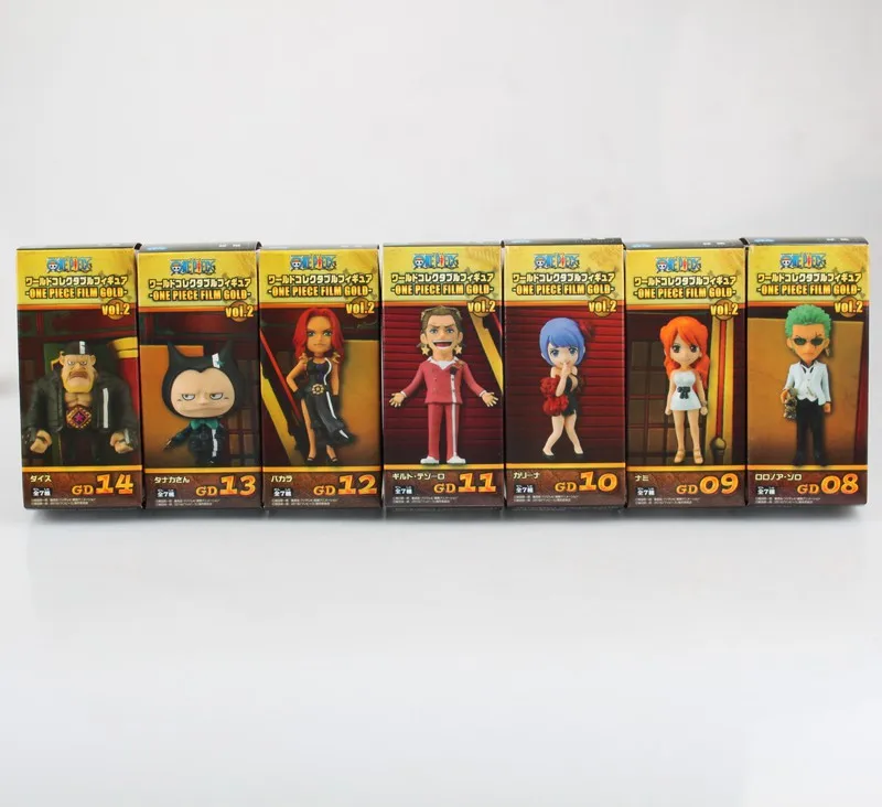 One Piece Anime WCF Ace Zoro Tina 7pcs/set PVC Action Figure Collection Model Toy | Figures