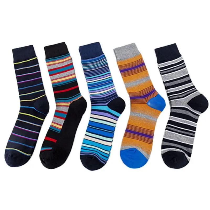 

New Women's Socks Striped Pattern Colorful Plus Size Fashion Trend Women's Tube Socks Casual Cotton Breathable Sports