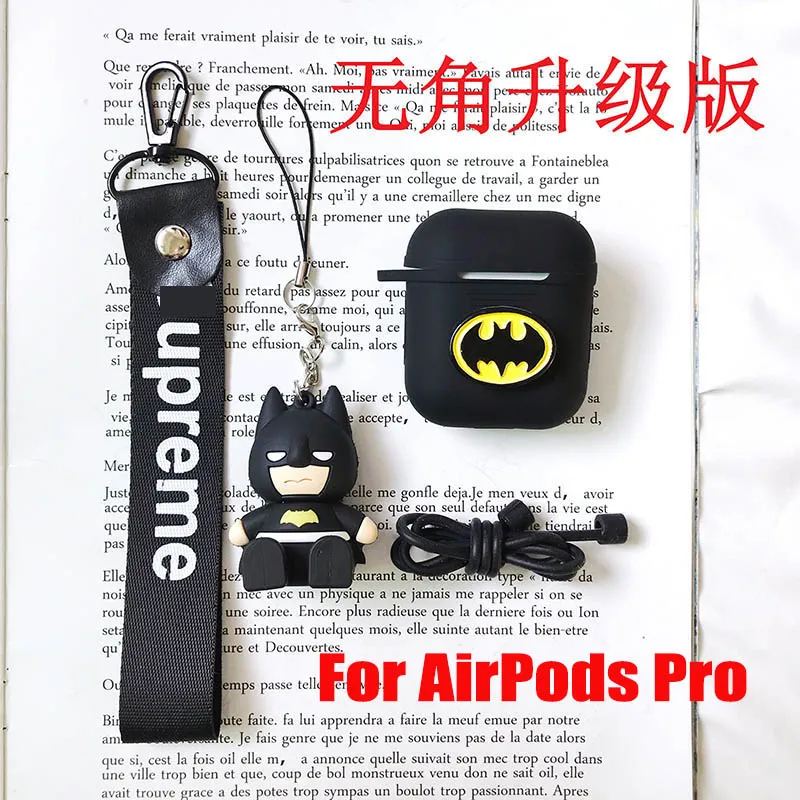 AirPods Pro-10 Чехол для наушников с Бэтменом из мультфильма для Apple Air Pods Pro, силиконовый чехол s с брелком-кабелем, подставка для игрушки, откидная крышка для AirPods 2 TWS - Цвет: AirPods Pro-10