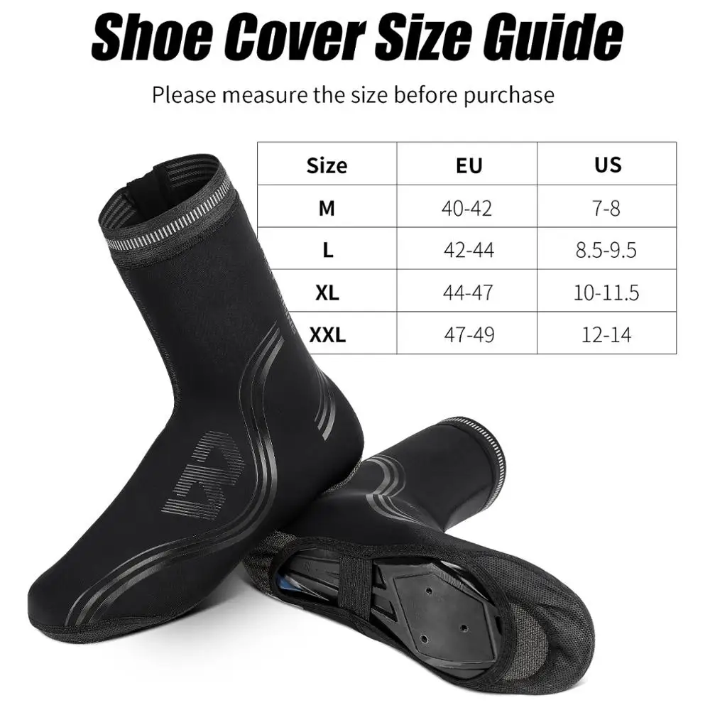 

WEST BIKING Waterproof Shoes Covers Non-slip Wear Rain Boot Cover Cycling Overshoes Protector Winter Thermal Warm Shoescover