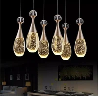 crystal led chandelier restaurant bar chandelier fashion crystal bubble lamp modern simple personality