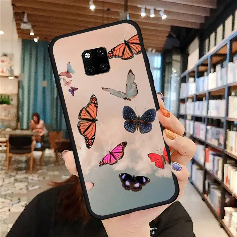 

BUTTERFLI color fashion shine Phone Case For Huawei Mate 9 10 20 Pro lite 20x nova 3e P10 plus P20 Pro Honor10 lite