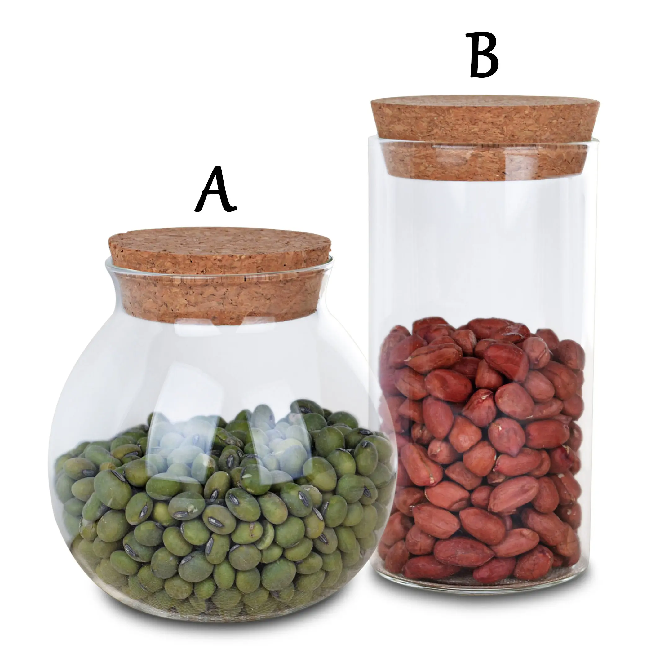 Виды стеклянной кухонной банки для чая кофе сахара Хранения Caddy w/деревянная