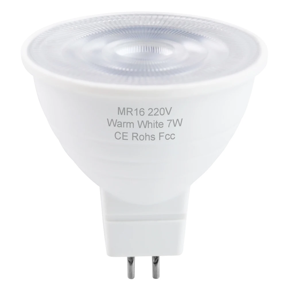 MR16 Transparent Светодиодный GU10 220V MR16 Точечный светильник лампа 5 Вт 7 Вт Focos E14 лампа «Кукуруза» E27 светодиодные лампы для дома Bombilla gu 10 Светодиодный точечный светильник лампа GU5.3 - Испускаемый цвет: MR16 Transparent