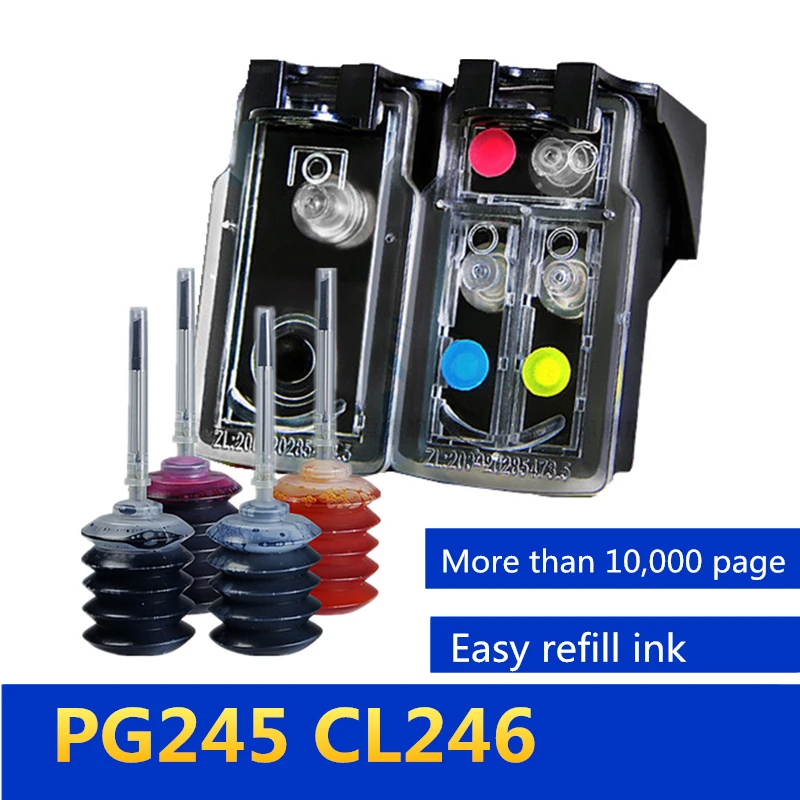Сменный картридж для принтера Canon PG245 CL246 многоразовый совместимый с CANON PIXMA iP2820