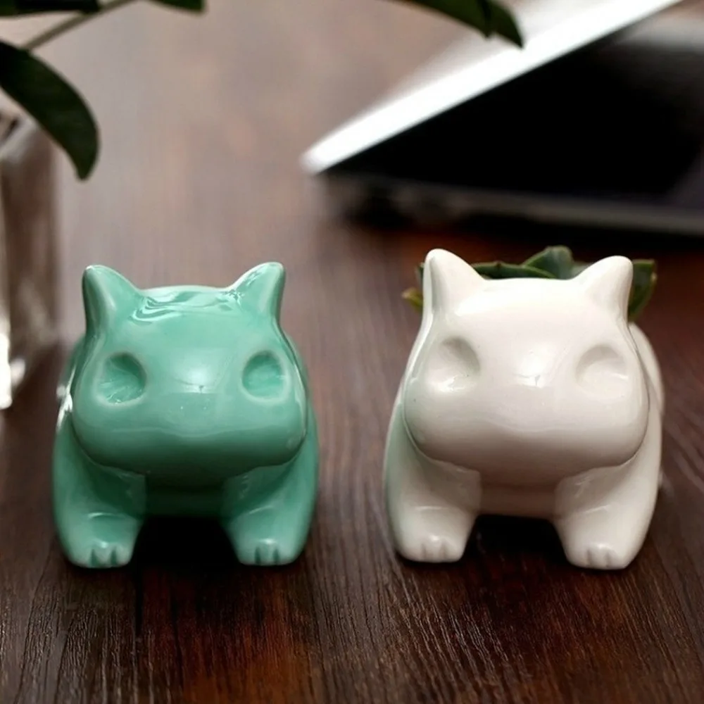 Kawaii животный керамический цветочный горшок Bulbasaur для суккулентов плантатор