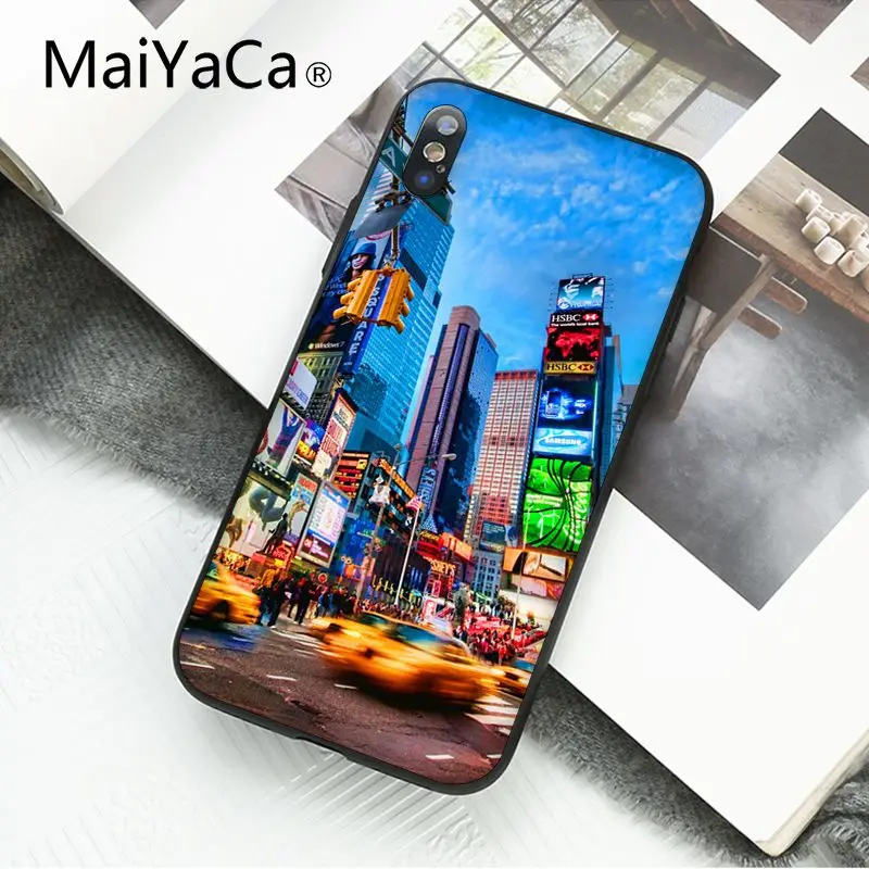 A7 MaiYaCa Нью-Йорк Таймс Сквер такси чехол для телефона для iphone 11 Pro 11Pro Max 8 7 6 6S Plus X XS MAX 5 5S SE XR - Цвет: A7