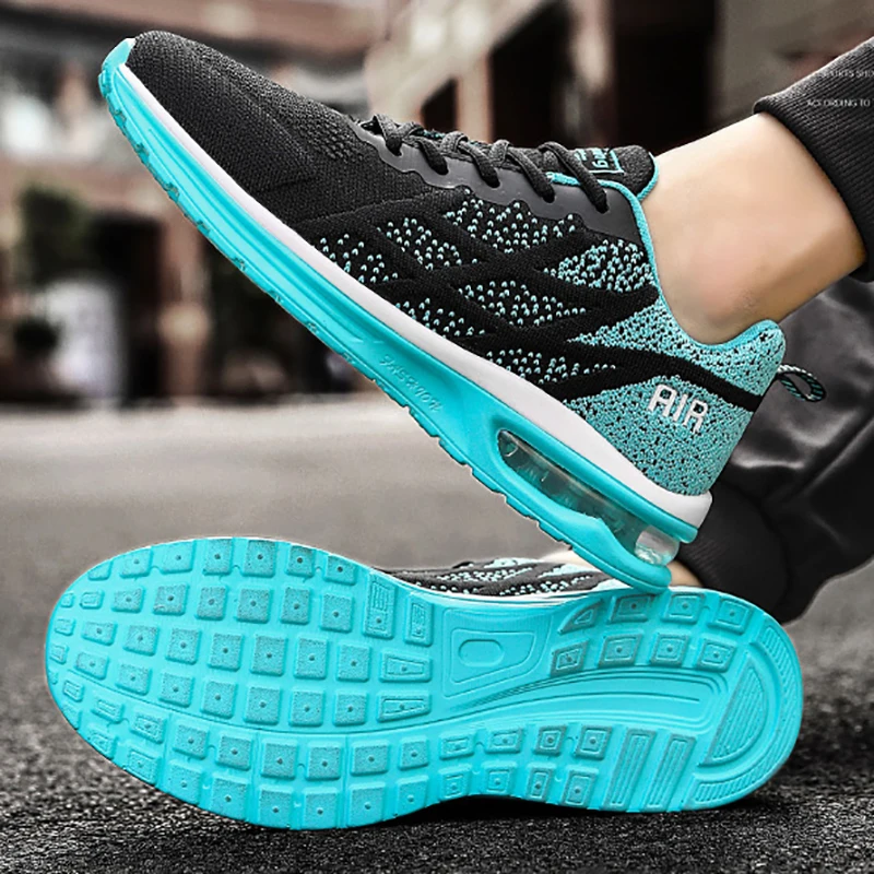Large Size Cushioned Cushioning Running Fitness Shoes Fashion All-match Couple Casual Sneakers Outdoor Mesh Breathable Sneakers