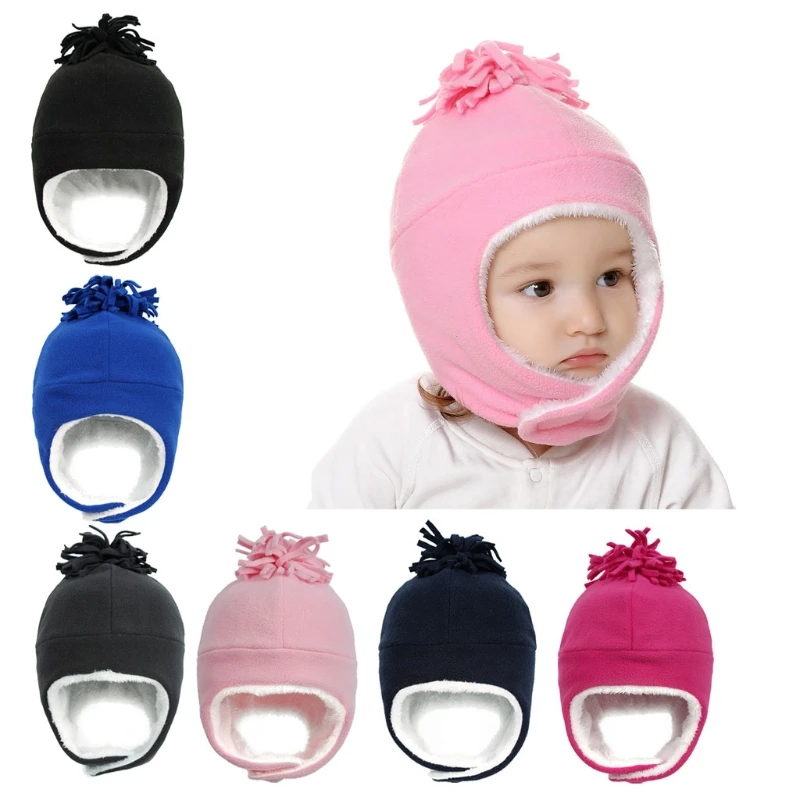 

Baby Infant Boys Girls Winter Hat Kids Fleece Lined Windproof Earflap Warm Cap