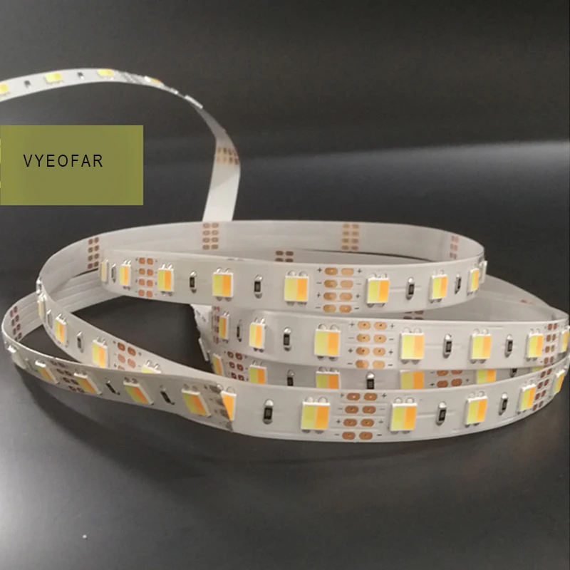 New Led CW WW Strip DC 12V 5050 Smd 5m/Roll 60 beads Per Meter White Warm 2 in 1 LED String Ribbon Light Home Use | Лампы и освещение