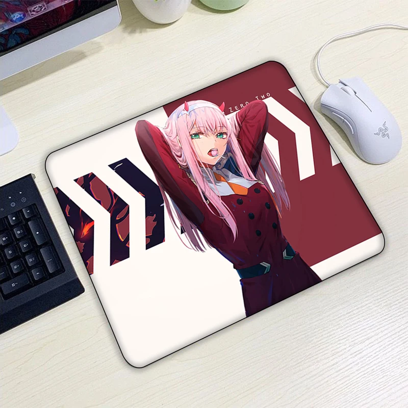

Игровой Компьютер Dear In The Franxx Mausepad Аниме Коврик для мыши Kawaii аксессуары для геймеров резиновый коврик ПК геймерская маленькая мышь коврик Xxs
