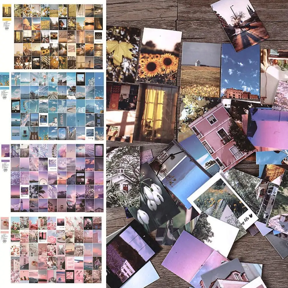 

50 листов, винтажная бумажная наклейка-книжка, Diy дневник, планировщик, украшение, пейзаж, наклейка, альбом для телефона, скрапбукинг, кавайны...