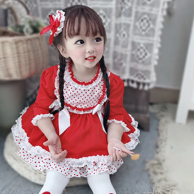 Cute baby clothes temperament girl Spain elegant princess dress wedding birthday party children's clothing 0-6 | Детская одежда и