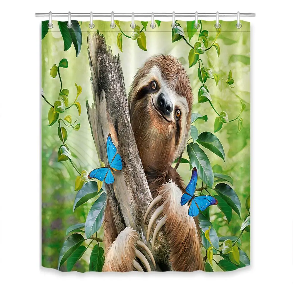 Лесные животные ленивый душ занавеска высокое качество ванная комната Поставки