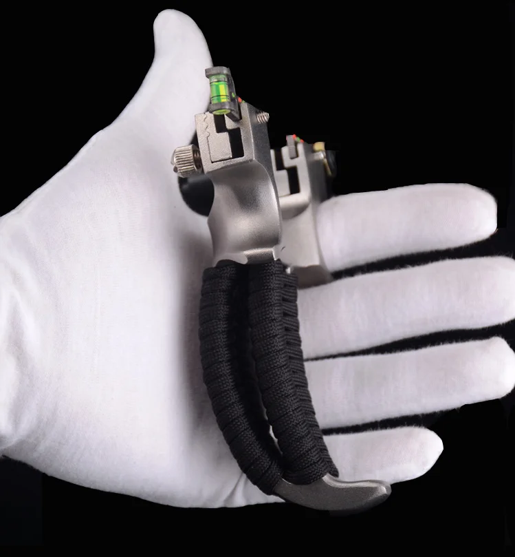 

Hunting Slingshot Archery Catapult Recurve Slingbow Laser Aiming Level Meter Sight Shooting Flat Rubber Band Sling Shot