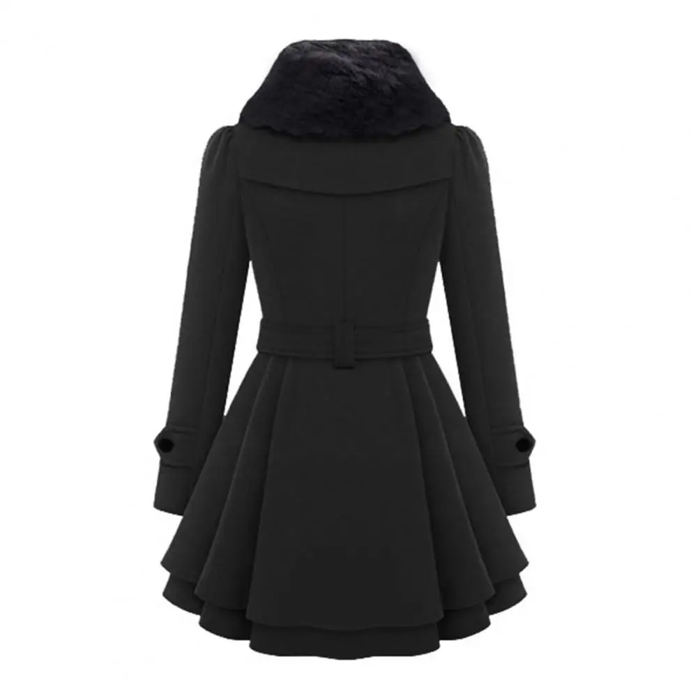 

Belt Ladies Pure Color Lapel Overcoat for Office Women Trench Coat Belt Ladies Pure Color Lapel Overcoat for Office