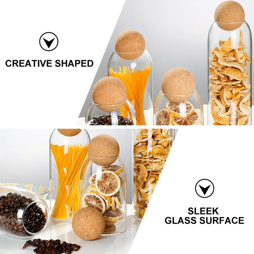 

1Set Household Tea Can Storage Canister Glass Tea Caddy Sealing Canister