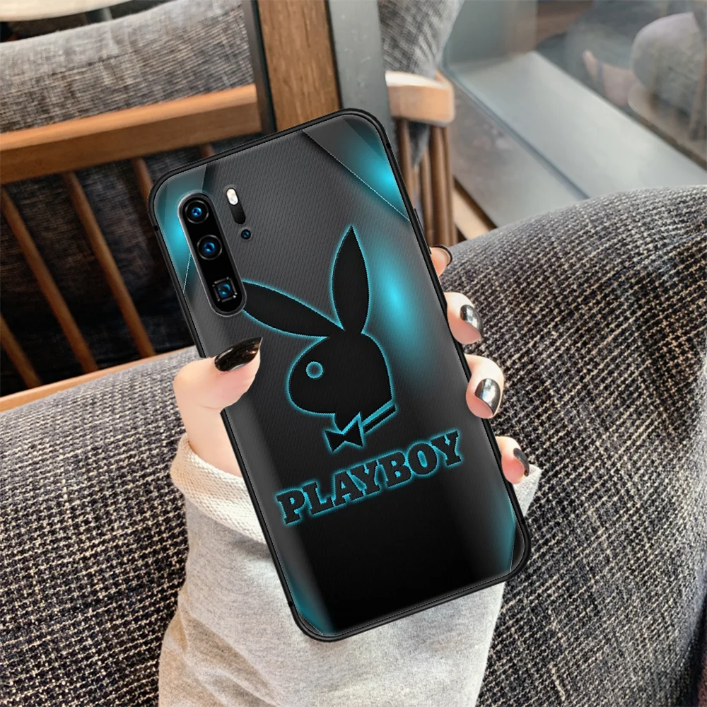 

Playboy Fashion Brand Rabbit Phone Case For Huawei P Mate 10 20 30 40 Lite Pro smart Z 2019 nova 5t black Waterproof Luxury