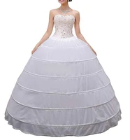 wedding petticoat crinoline 6 hoop women white skirt long ball gown underskirt